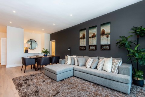 Floor plan for 3 beds, 2 baths, 1355 sqft